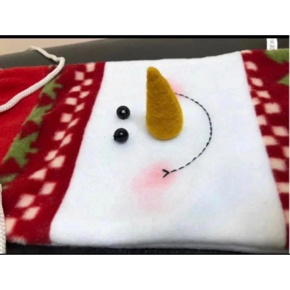 Christmas‎ Snowman Plush Wine Gift Bag